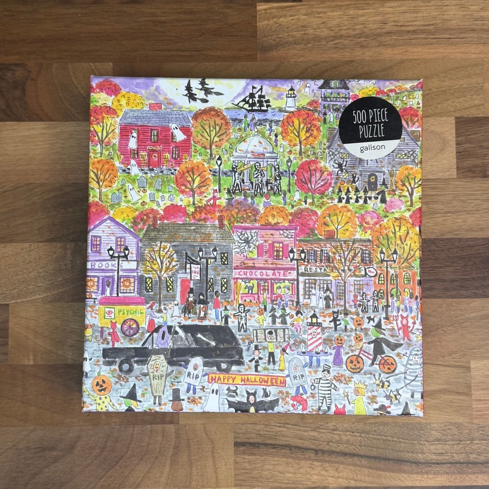 Galison Michael Storrings Halloween Parade 500 Piece Jigsaw Puzzle 20x20